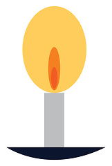 Image showing Burning candle on a stand vector or color illustration