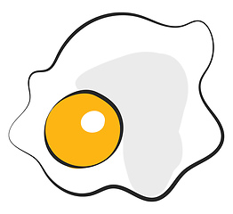 Image showing Cartoon scrambled eggs vector or color illustration