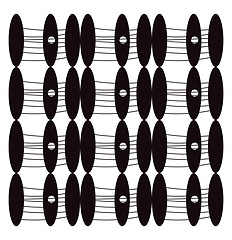 Image showing A series of black ovals vector or color illustration