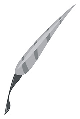 Image showing A vintage ink pen designed with a feather tail vector color draw