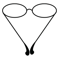 Image showing A sketch of spectacles vector or color illustration