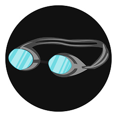 Image showing Swimming Glasses vector color illustration.