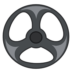 Image showing A black car steering wheel used for driving vector color drawing