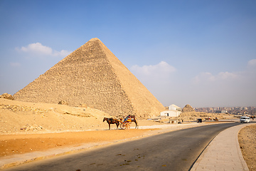 Image showing horse ride in the desert Cairo Egypt