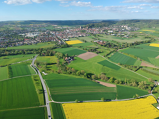 Image showing flight over some rape fields in south Germany near Herrenberg