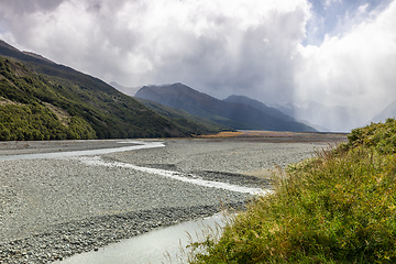 Image showing dramatic landscape scenery Arthur\'s pass in south New Zealand