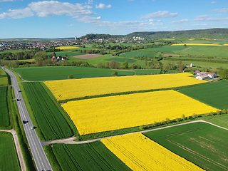 Image showing flight over some rape fields in south Germany near Herrenberg