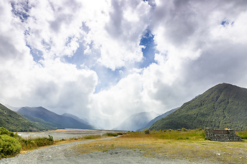 Image showing dramatic landscape scenery Arthur\'s pass in south New Zealand