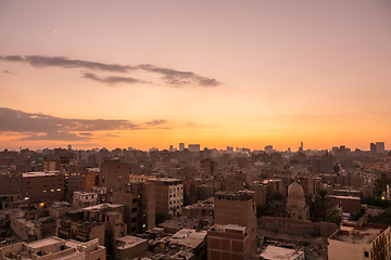 Image showing sunset scenery at Cairo Egypt