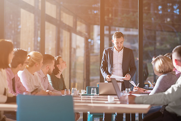 Image showing young business team on meeting at office