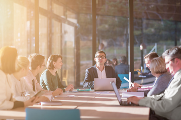 Image showing young business team on meeting at office