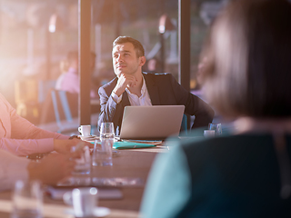 Image showing young business team on meeting at office