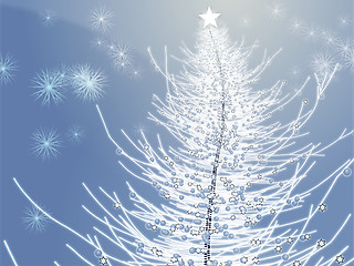 Image showing Sparkly christmas tree illustration