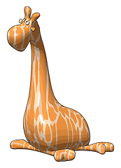 Image showing Stuffed toy giraffe vector illustration on white background