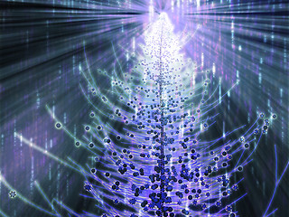 Image showing Sparkly christmas tree illustration