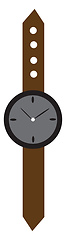 Image showing A wrist watch vector or color illustration