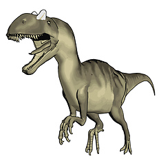 Image showing Extinct animal Dinosaur vector or color illustration