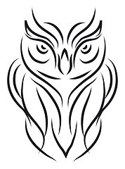 Image showing Angry owl vector or color illustration