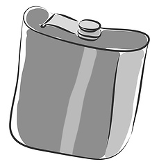 Image showing Blue colour flask with green chemicals vector or color illustrat