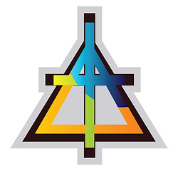 Image showing Multicolor symbol of a Christian Reformed Church vector illustra