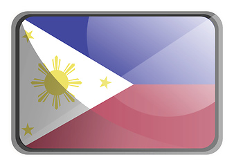 Image showing Vector illustration of Philippines flag on white background.