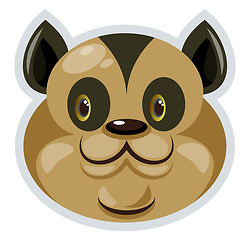 Image showing Brown Panda, vector color illustration.