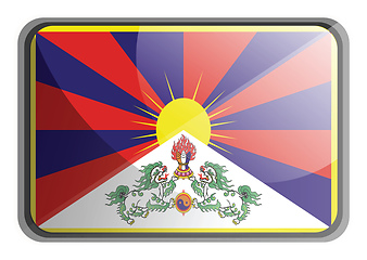 Image showing Vector illustration of Tibet flag on white background.