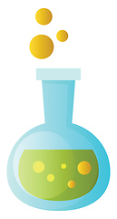 Image showing Vector illustration of a chemical beaker with green fluid in it 