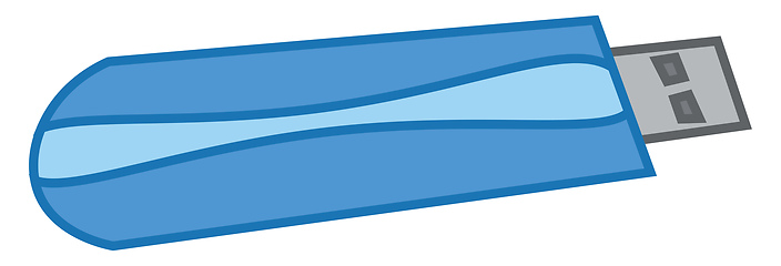 Image showing External storage flash drive vector or color illustration