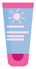 Image showing Hand cream/Sunscreen lotion vector or color illustration
