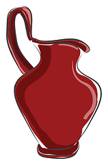 Image showing Red jug vector illustration on white background