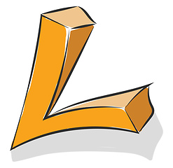 Image showing Letter L alphabet vector or color illustration