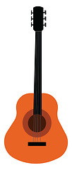 Image showing A musical instrument known as bass guitar with strings vector co