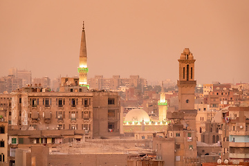 Image showing sunset scenery at Cairo Egypt