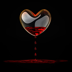 Image showing bleeding heart of glass