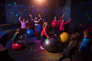 Image showing Kids neon disco party