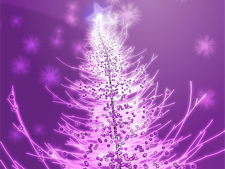 Image showing Sparkly christmas tree illustration