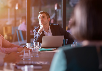 Image showing young business team on meeting at office