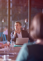 Image showing young business team on meeting at office