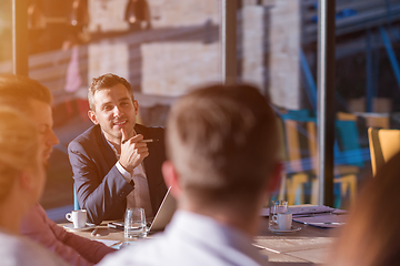 Image showing young business team on meeting at office