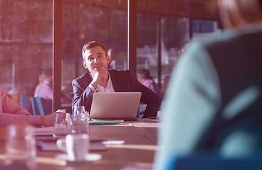 Image showing young business team on meeting at office