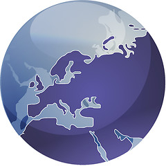 Image showing Map of Eurpe on globe  illustration