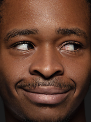 Image showing Close up portrait of young african-american man