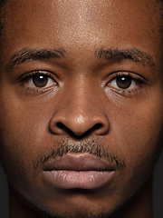 Image showing Close up portrait of young african-american man