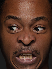 Image showing Close up portrait of young african-american man