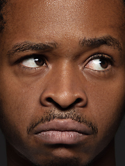 Image showing Close up portrait of young african-american man