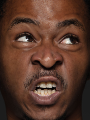 Image showing Close up portrait of young african-american man