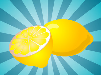 Image showing Lemon fruit  illustration