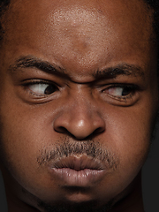 Image showing Close up portrait of young african-american man