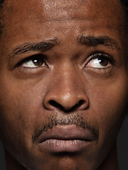 Image showing Close up portrait of young african-american man